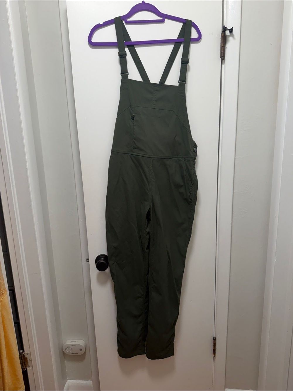 Women's Olive Green Utility Bib Jumpsuit with Adjustable Straps